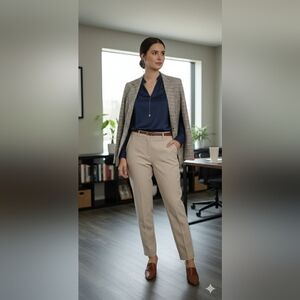 H&M Classic Beige Women's Trousers